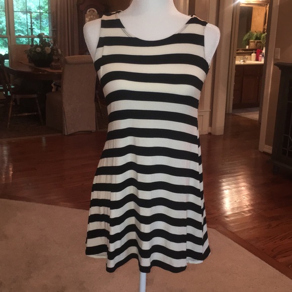 Olivia Rae | Dresses | Olivia Rae Black And White Striped Dress In ...